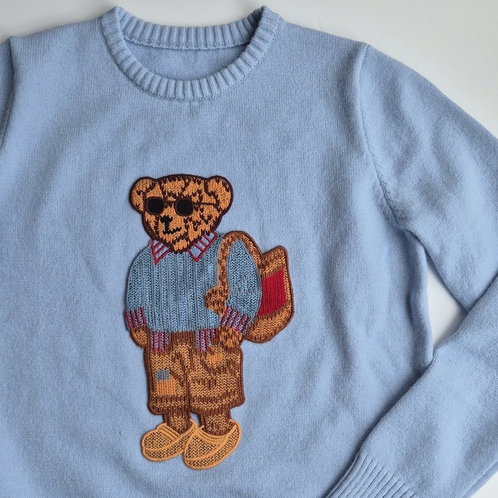 Blue Bear Sweater Size L - Picture 7 of 9